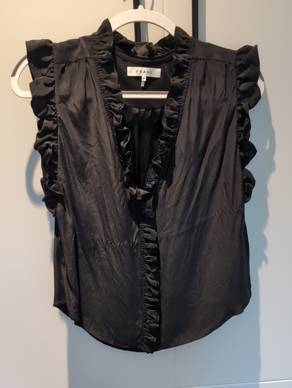 Frame Lauren Ruffle Trim Top - Picture 3 of 5